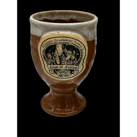 Set of 2 Renaissance Festival 2007 Feast of Fantasy Wine Goblets 5” tall x 3” in - Picture 4 of 9